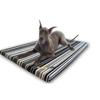 Extra Large Stripe Comfort Orthopedic Memory Foam Dog Bed